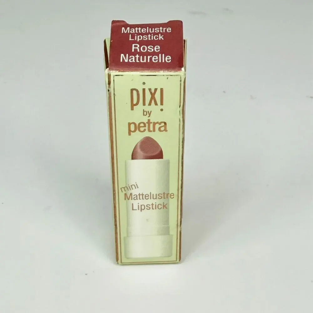 Pixi by Petra Mini Mattelustre Lipstick Rose Naturelle Pink Travel .1oz 3.3g NIB
